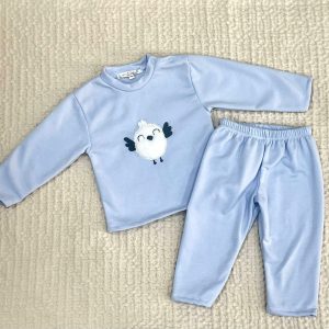 CHÁNDAL ALGODÓN POLLITO AZUL
