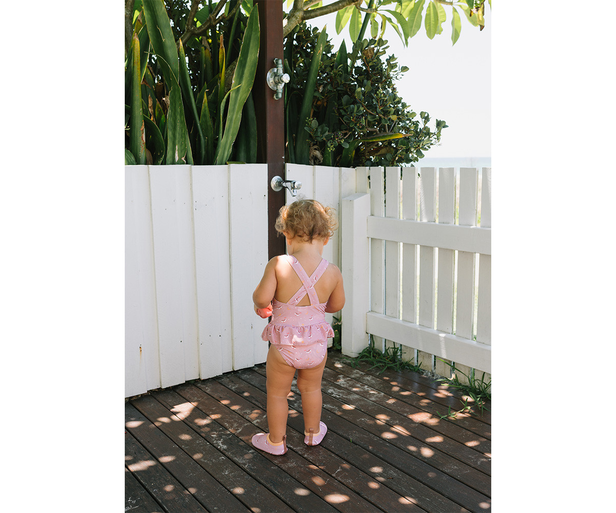 Bañador Cruzado con Volantes Whale Pink - Imagen 6