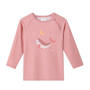 Camiseta Protección Solar Manga Larga Whale Pink