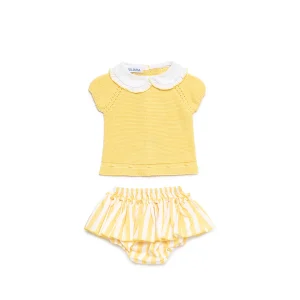 CONJUNTO BRAGA VOLANTE TELA RAYADA 26091