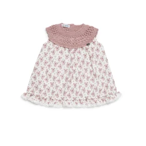 VESTIDO CUERPO PUNTO CON TELA KOALAS 26131