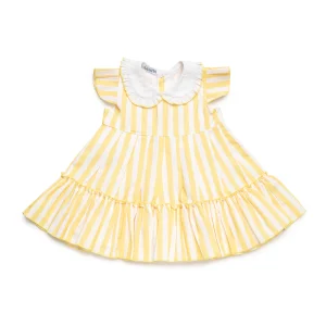 VESTIDO DOS VOLANTES RAYADO 26136