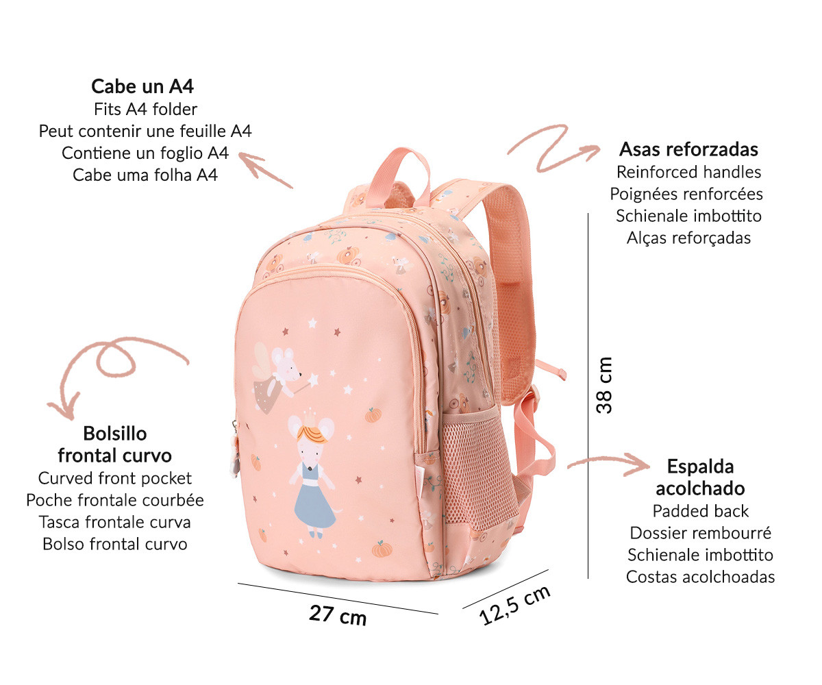 Mochila Mediana Pandas in Space + Llavero Personalizable - Imagen 2