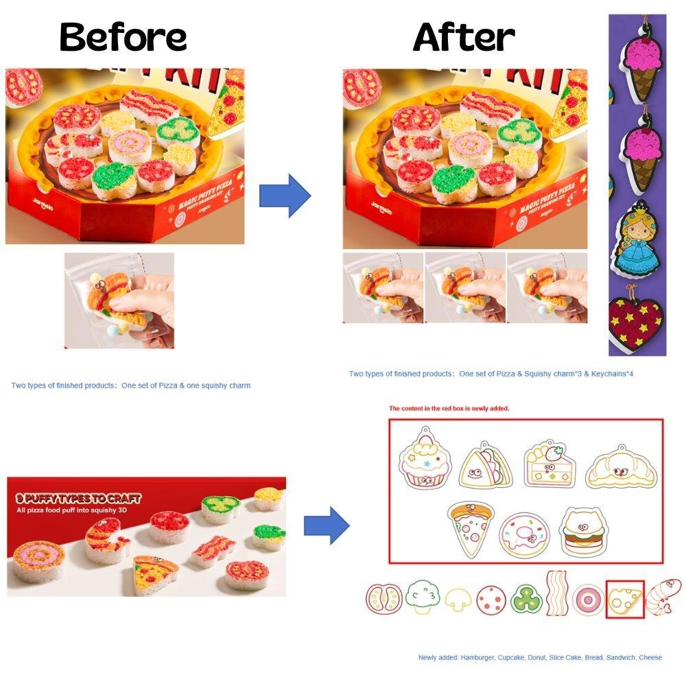 Set pintura de espuma - PIZZA - Imagen 7